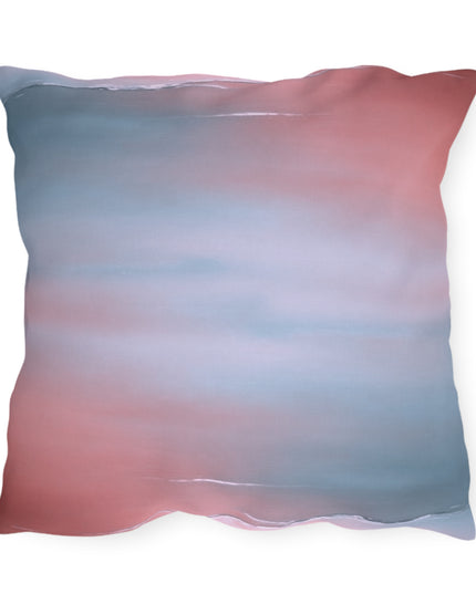 Gray Sea Pink Fog 20" x 20" Outdoor Pillow