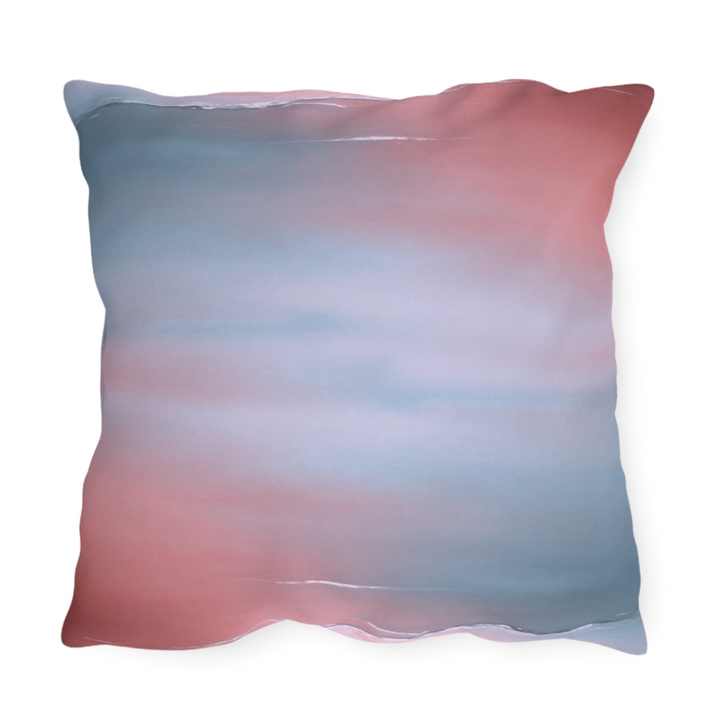 Gray Sea Pink Fog 20" x 20" Outdoor Pillow