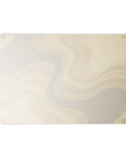 Brown Wavey 8" x 11" Glass Cutting Board