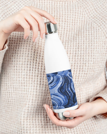 Uzi Spiral Deep Blue 20oz Insulated Water Bottle