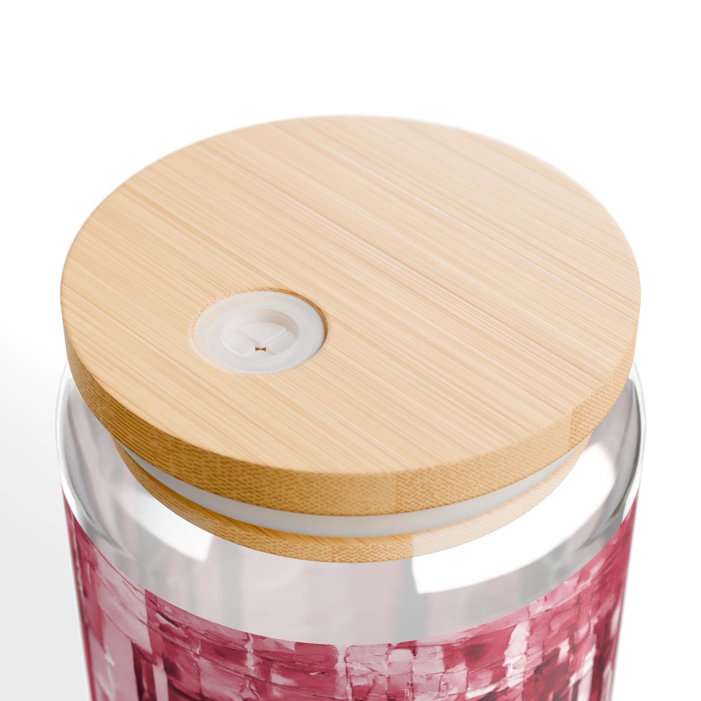 Striped Ruby Sipper Glass, 16oz