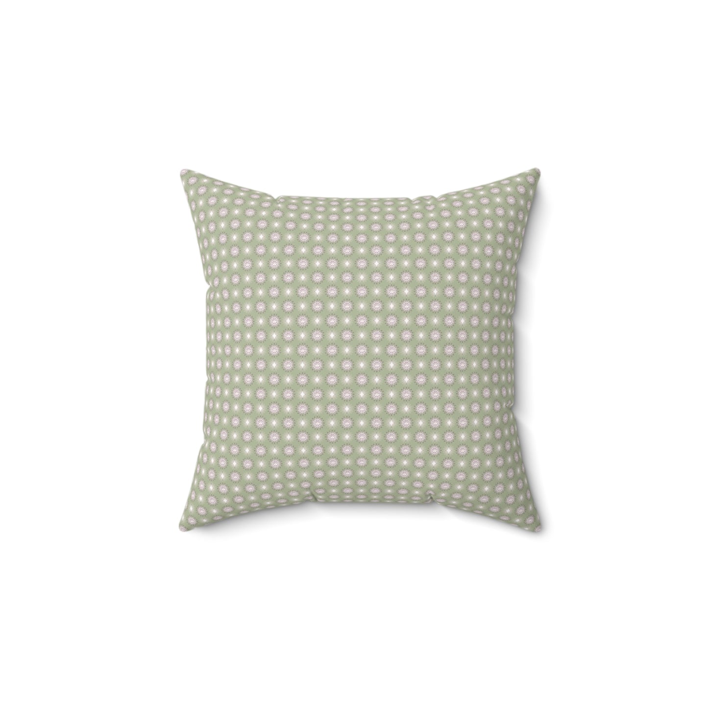 Olive Star-crossed Bodies Faux Suede Square Pillow, 14" x 14"