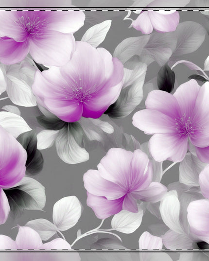 Purple Blossom Floral Bunch Cotton Twill Napkin, 22" x 22"