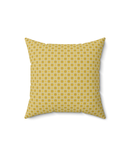 Lemongrass Star-crossed Bodies Faux Suede Square Pillow, 14" x 14"