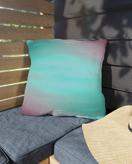 Green Sea Lavender Fog 18" x 18" Outdoor Pillow
