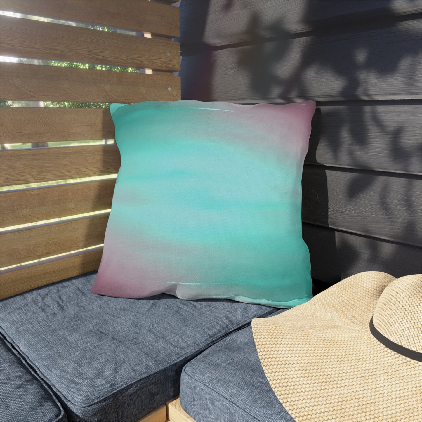 Green Sea Lavender Fog 18" x 18" Outdoor Pillow