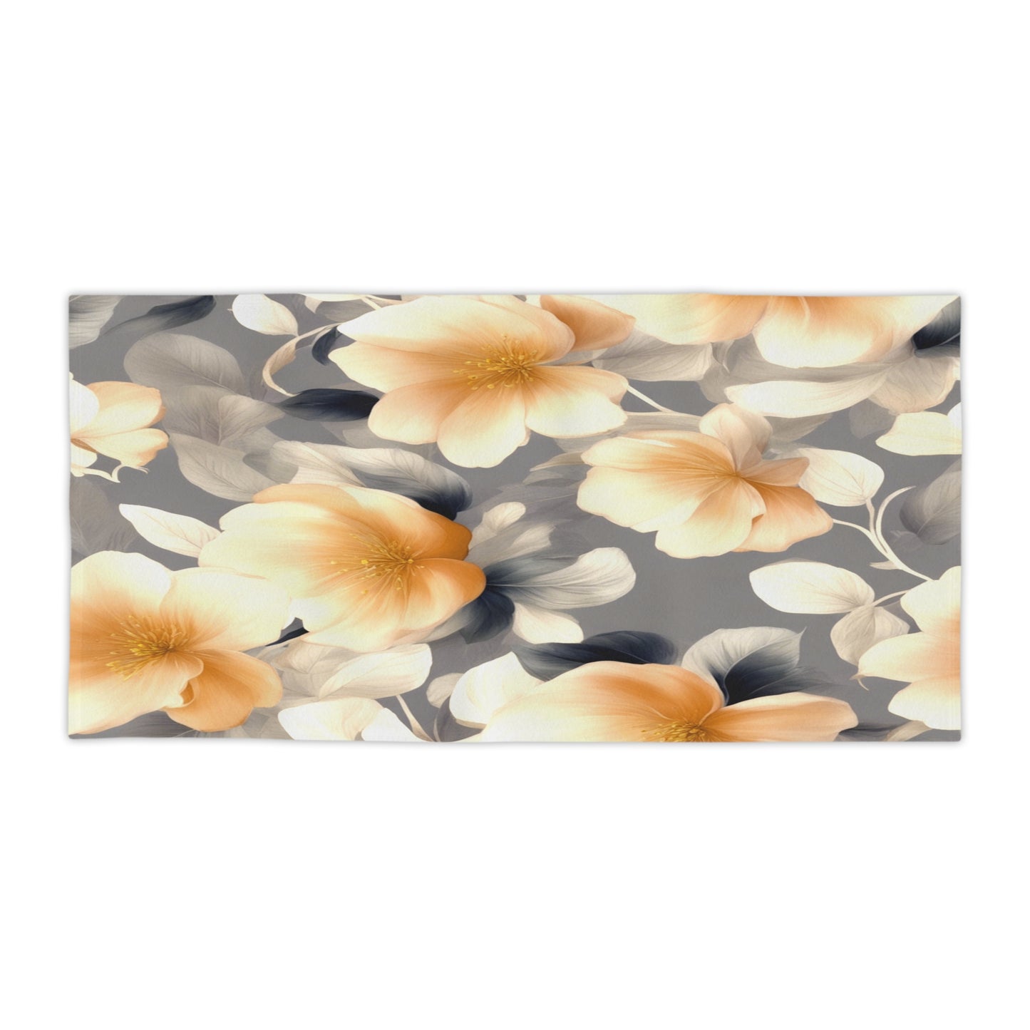 Soft Blossom Floral Bunch Beach Towel, 30" x 60"
