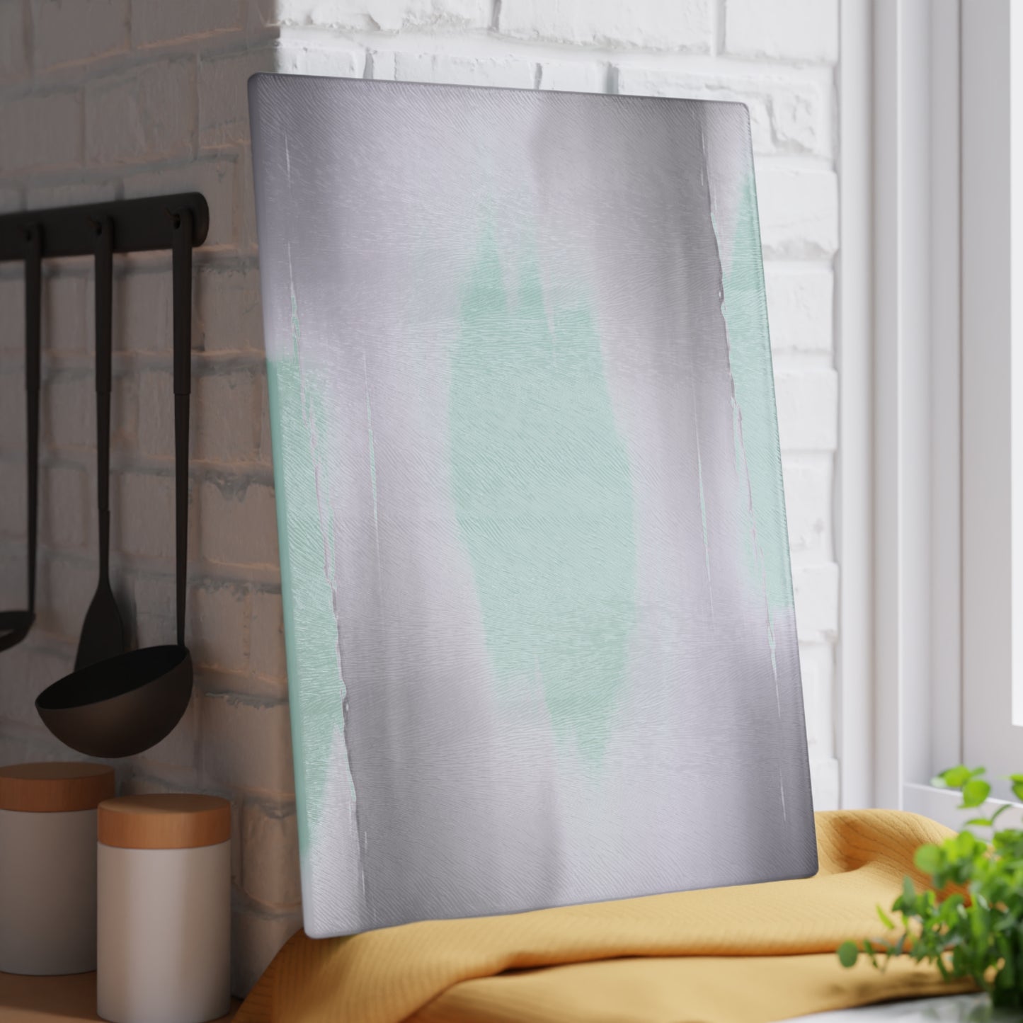 Sephia Sea Dark Fog Glass Cutting Board, 11" x 15"