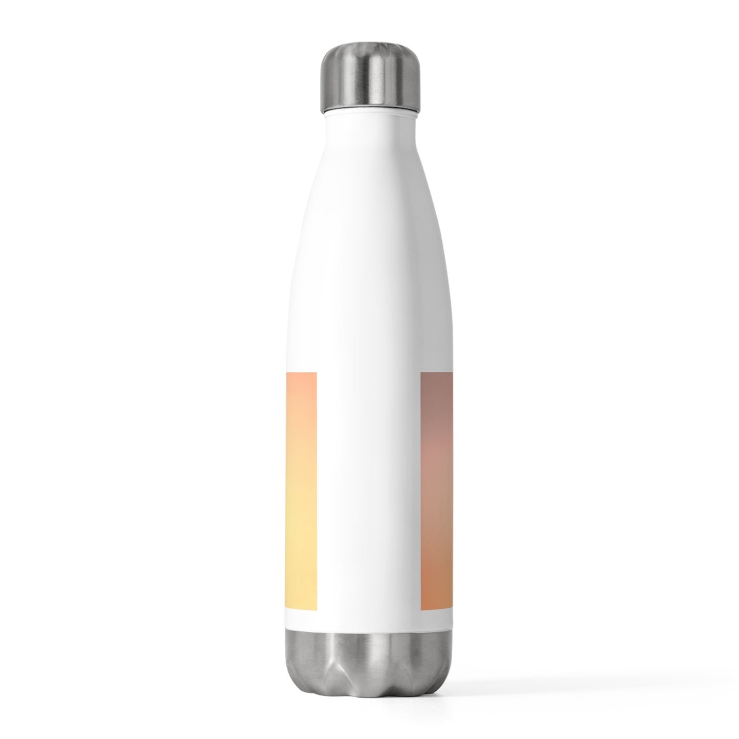 Hot Peach Fade 20oz Insulated White Water Bottle