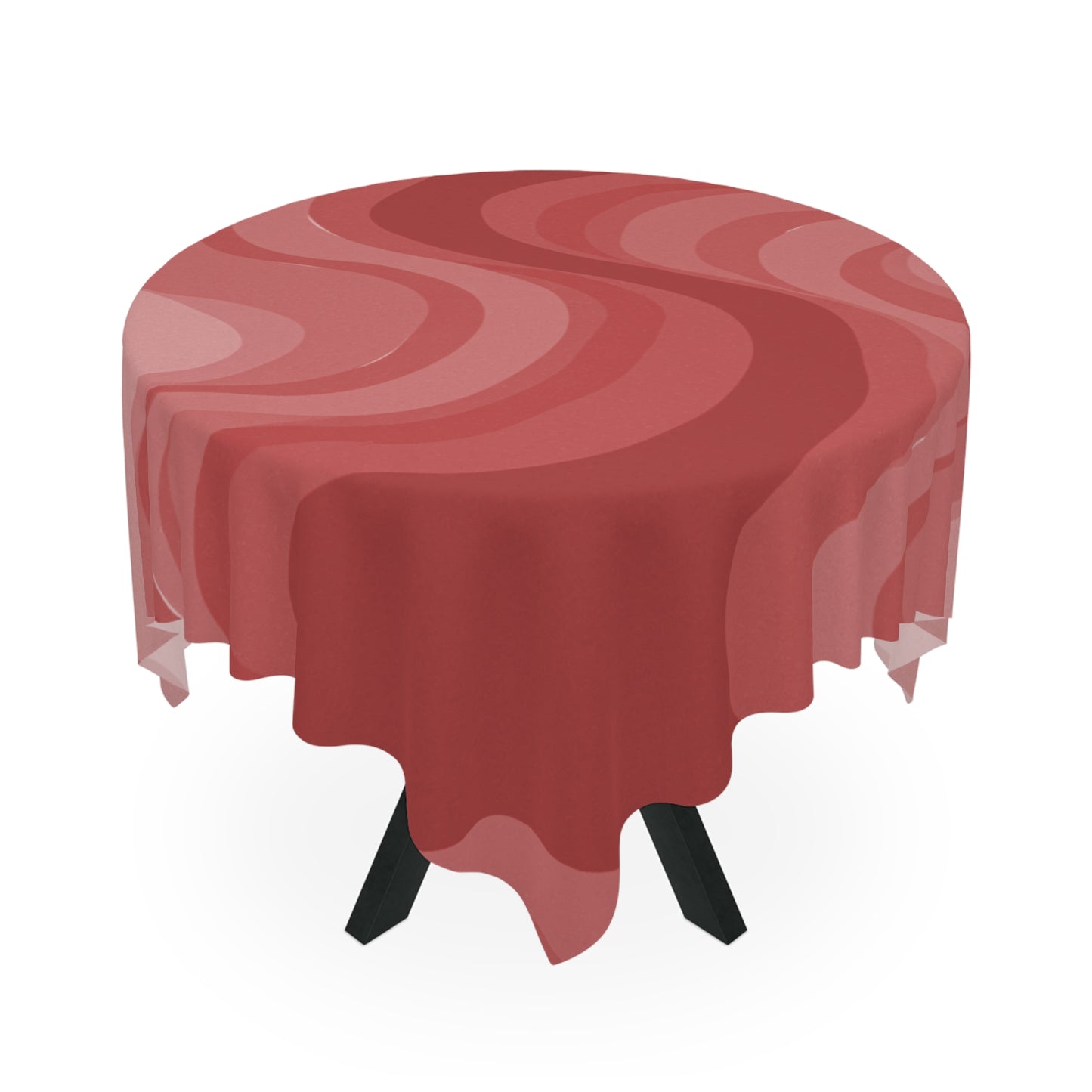 Power Red Wavey Tablecloth, 55" x 55"