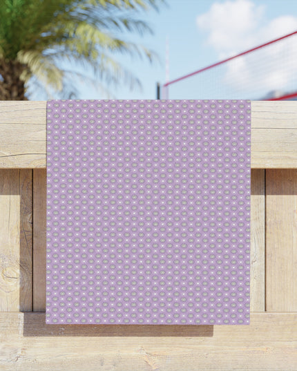 Lavender Star-crossed Bodies Beach Towel, 18" x 27"