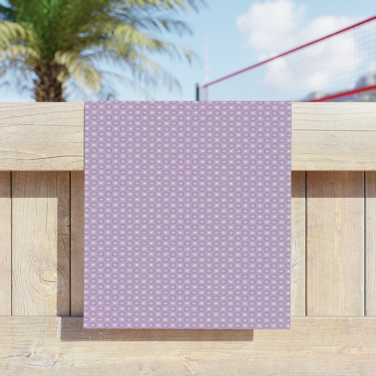 Lavender Star-crossed Bodies Beach Towel, 18" x 27"