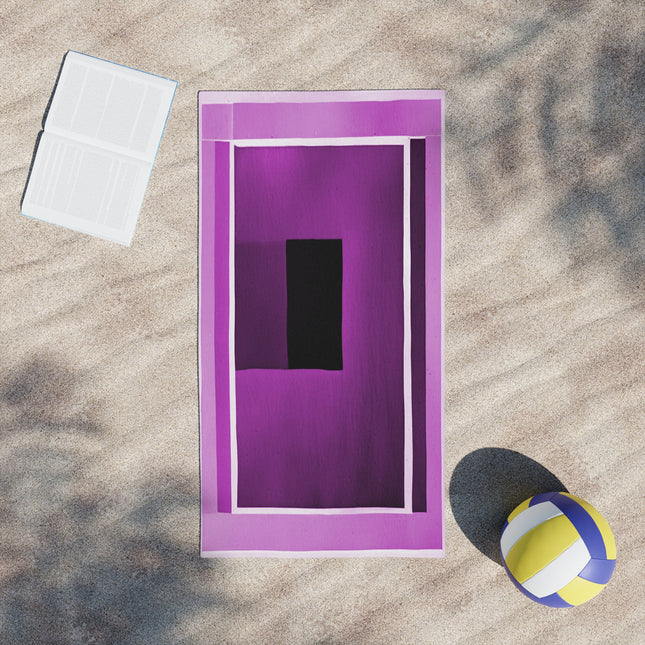 Magenta Shadow Beach Towel, 24" x 44"
