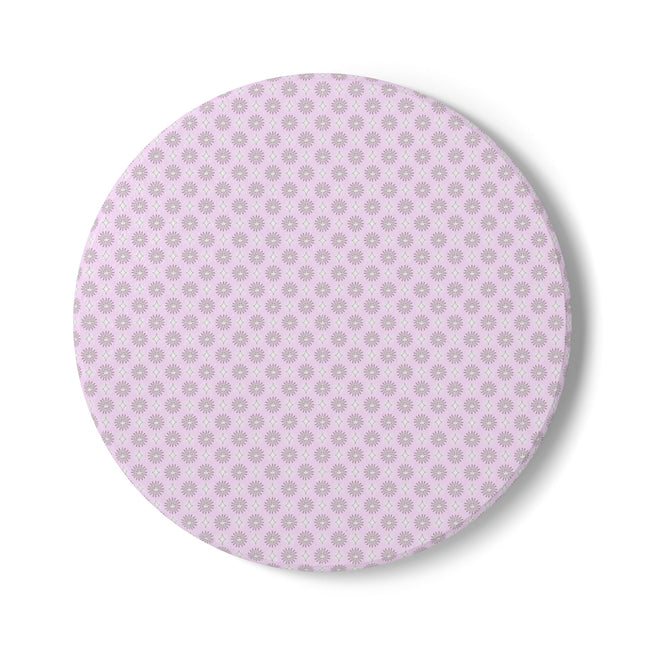 Pink Mornings Star-crossed Bodies Round Ceramic Coaster, 4" x 4"