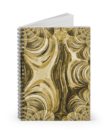 Uzi Spiral Light Brown Spiral Notebook - Ruled Line, 6" x 8", 118 pages