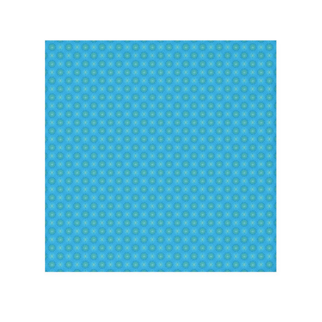 Blue Green Star-crossed Bodies Face Towel, 13" x 13"