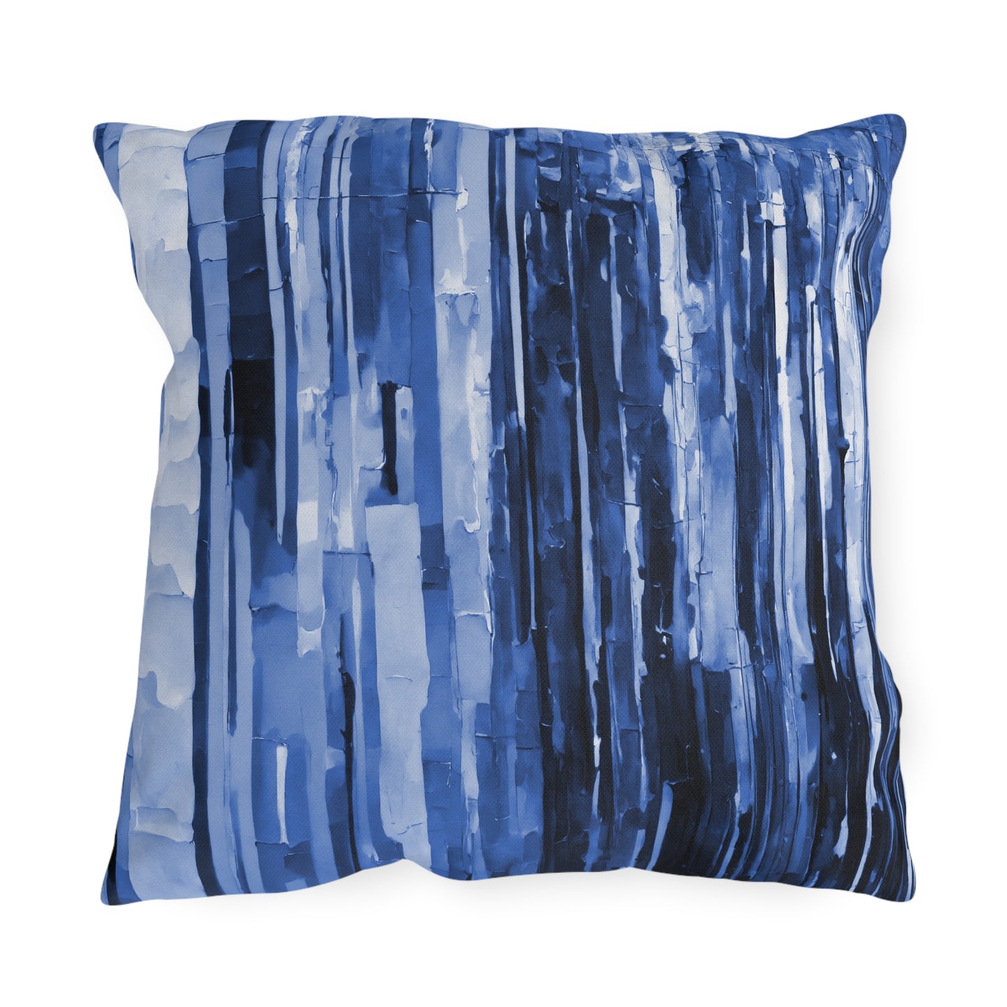 Striped Deep Blue 18" x 18" Outdoor Pillow