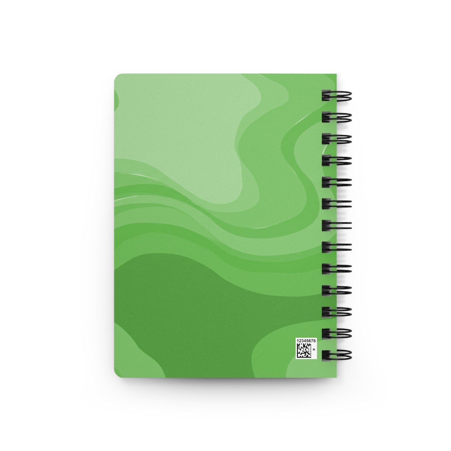Greenie Meanie Wavey Spiral Bound Journal, 5" x 7" 150 pages