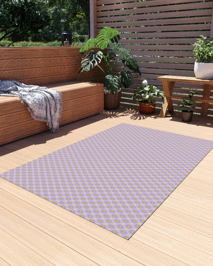 Magenta Star-crossed Bodies Outdoor Rug, 48" x 72"