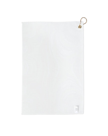 Uzi Spiral Blue Green Golf Towel, 16" x 24"