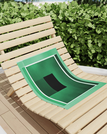 Mint Green Shadow Beach Towel, 18" x 27"