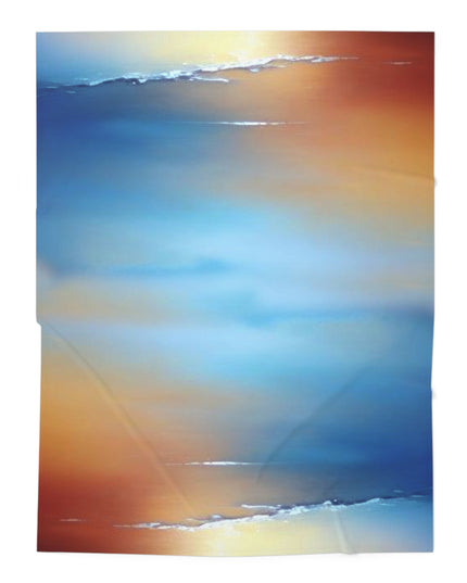 Blue Sea Red Orange Fog Baby Swaddle 30″×40″ Blanket