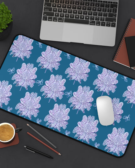 Lavender Floral Butterflies 12" x 22" Desk Mat