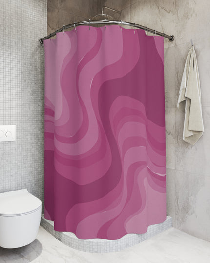 Pinky Mauve Wavey Shower Curtains, 71" x 74"