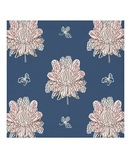 Rose White Floral Butterflies Face Towel, 13" x 13"