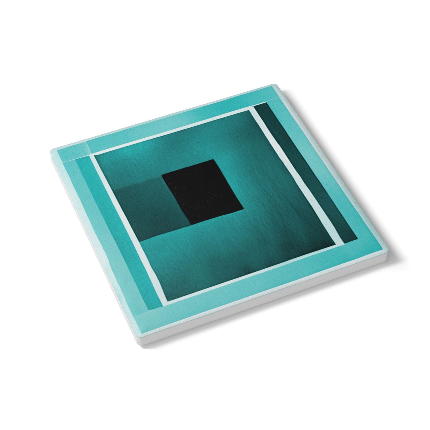 Tif Shadow 4" x 4" Square Ceramic Coaster