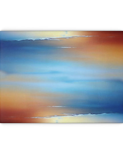Blue Sea Red Orange Fog Glass Cutting Board, 11" x 15"