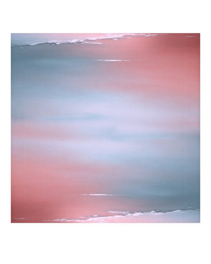 Gray Sea Pink Fog Face Towel, 13" x 13"