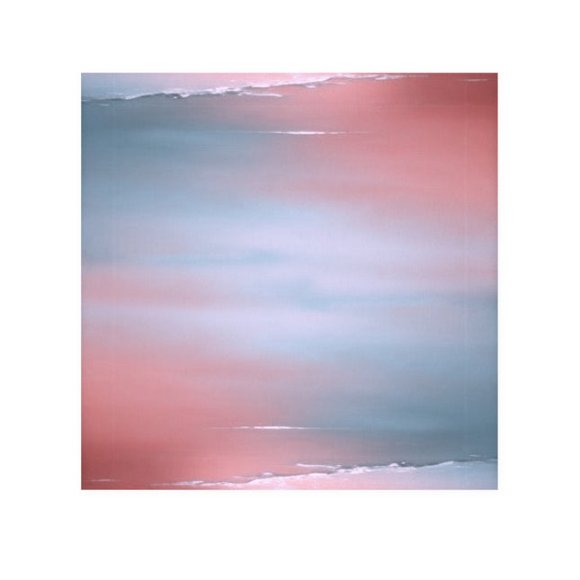 Gray Sea Pink Fog Face Towel, 13" x 13"