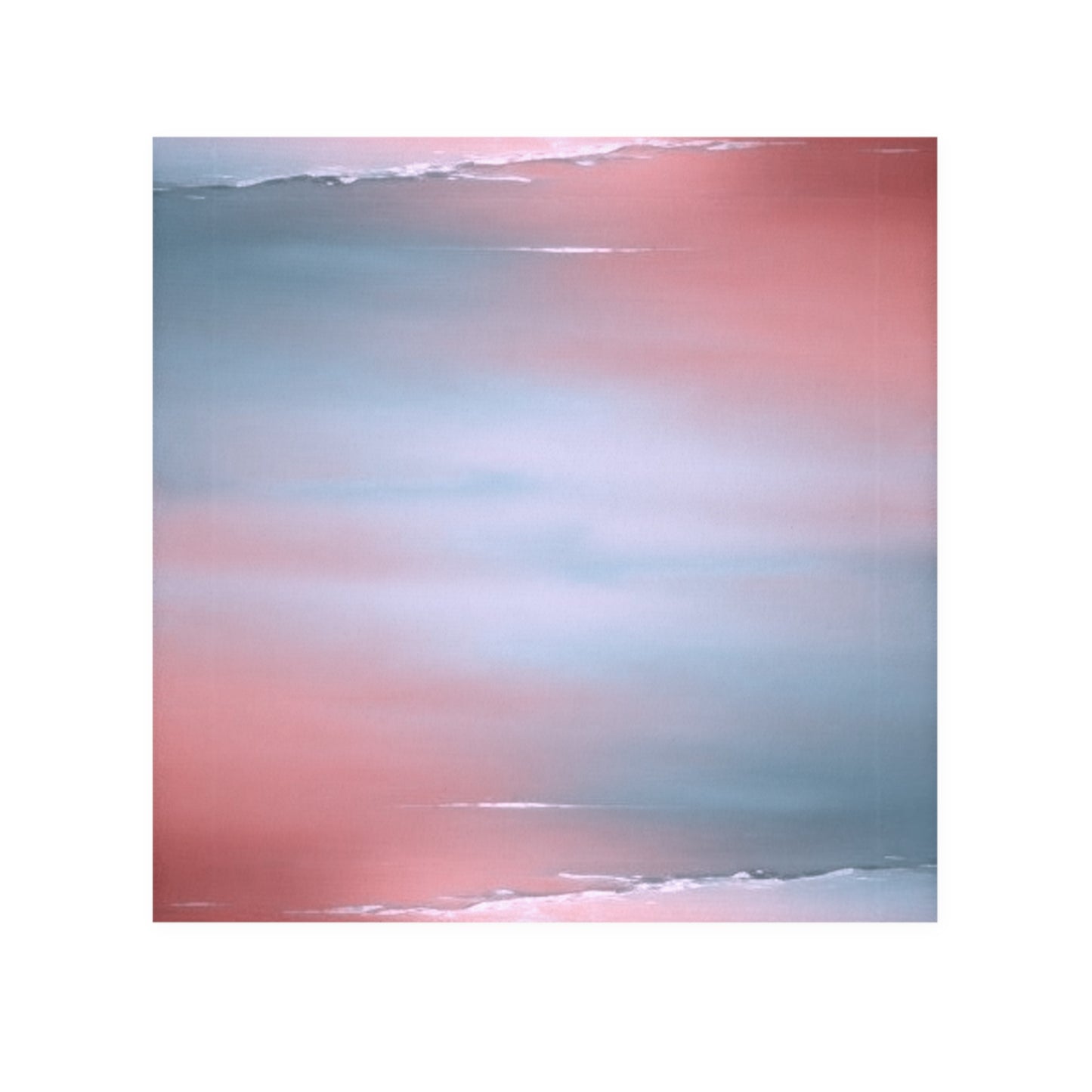 Gray Sea Pink Fog Face Towel, 13" x 13"