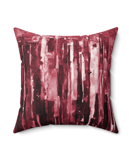 Striped Ruby 18" x 18" Faux Suede Square Pillow