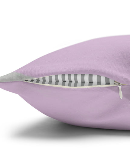 Pastel Lavender Purple and Soft Green Patches Spun Polyester Square Pillowcase, 14" x 14"