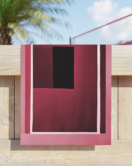 Red Shadow Beach Towel, 18" x 27"