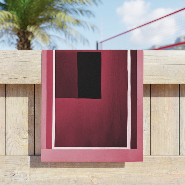 Red Shadow Beach Towel, 18" x 27"