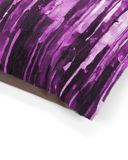 Striped Powder Lavender Pastels 28" × 18" Pet Bed