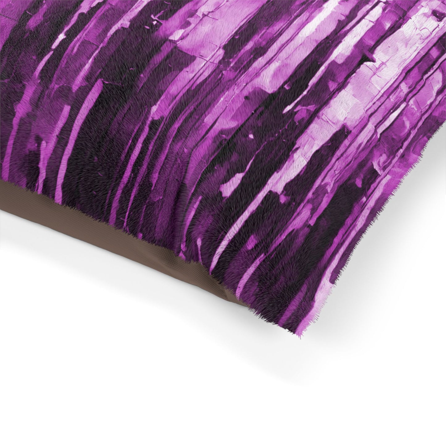 Striped Powder Lavender Pastels 28" × 18" Pet Bed