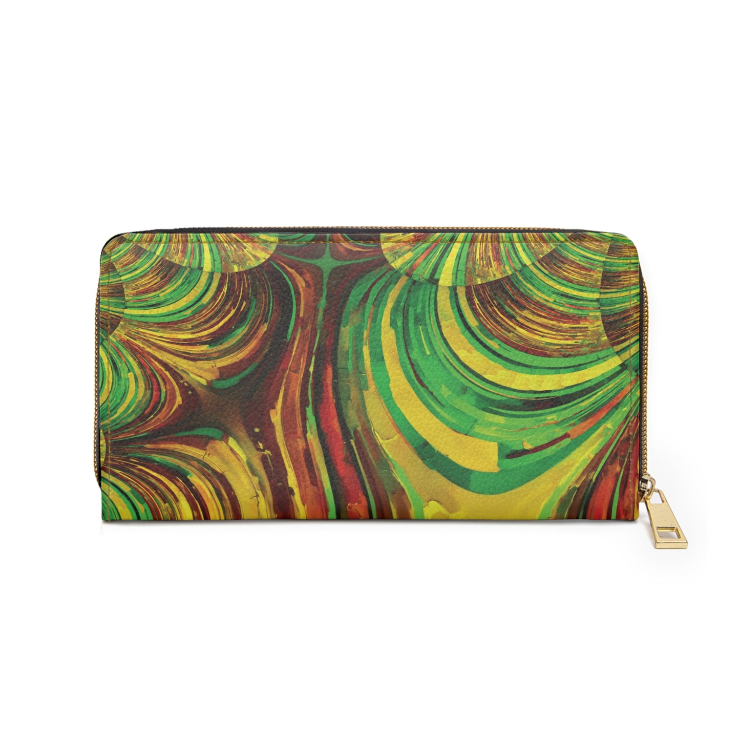 Uzi Spiral Beta Elegant Abstract Zipper Wallet - Stylish & Functional Accessory for Everyday Use