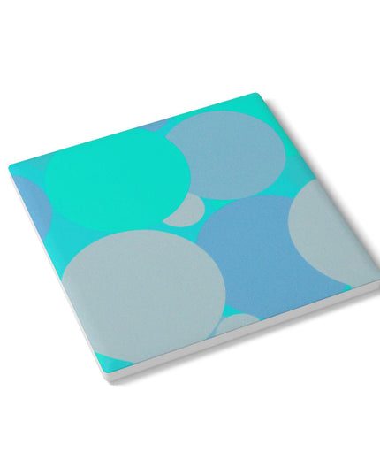 Pastel Tan and Tif Patches 4" x 4" Square Ceramic Coaster