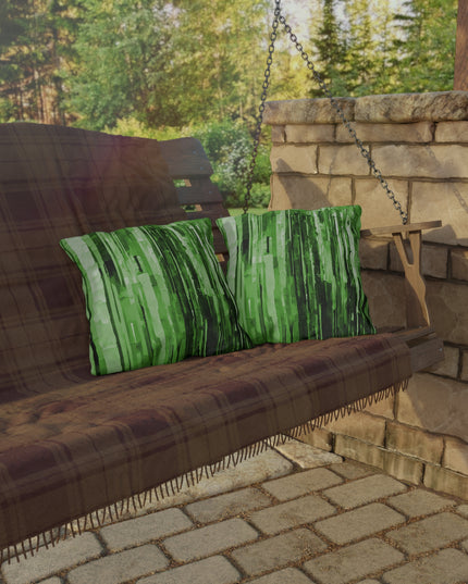 Striped Mint Pastel 16" x 16" Outdoor Pillow