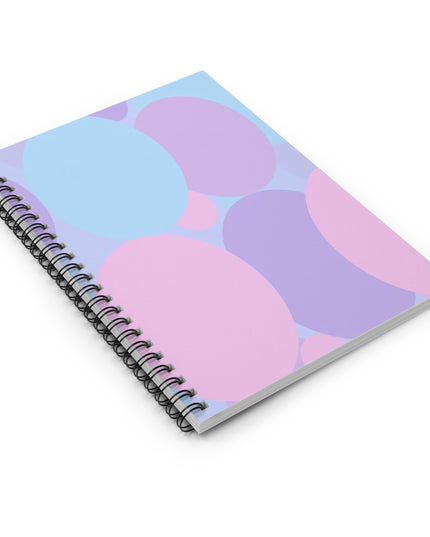 Pastel Purple and Mauve Patches Spiral Notebook - Ruled Line, 6" x 8", 118 pages
