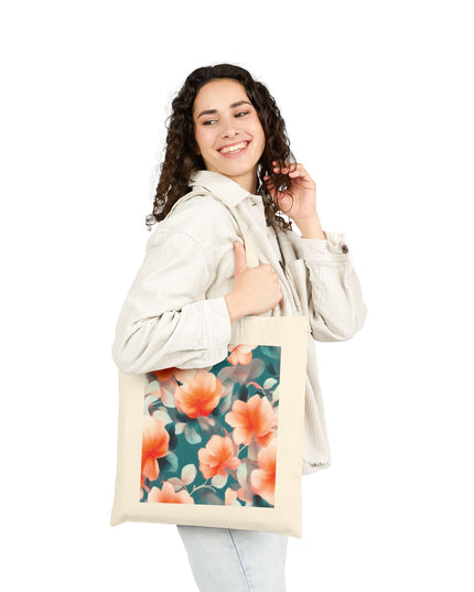 Orange Blossom Floral Bunch Cotton Canvas Tote Bag