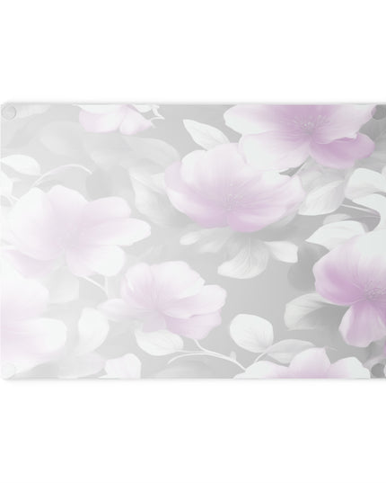Purple Blossom Floral Bunch Glass Cutting Board, 8" x 11"
