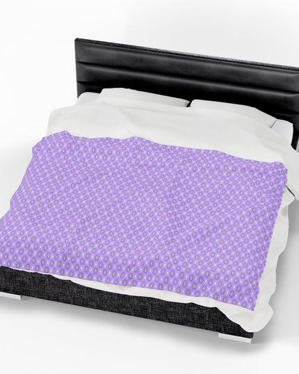 Lavender Star-crossed Bodies Velveteen Plush Blanket, 60" x 80"