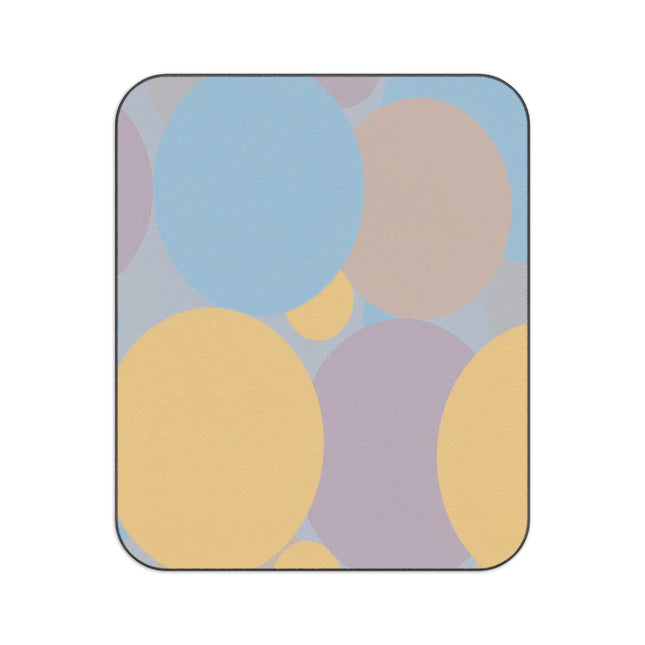 Pastel Baby Blue and Peach Patches 61" × 51" Picnic Blanket