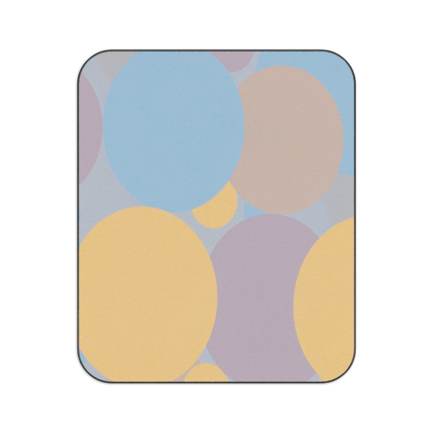 Pastel Baby Blue and Peach Patches 61" × 51" Picnic Blanket