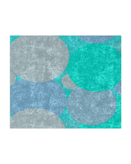 Pastel Tan and Tif Patches 50" x 60" Crushed Velvet Blanket